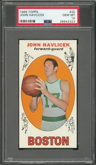1969/70 Topps #20 John Havlicek Rookie Card – PSA GEM MT 10 "1 of 2!"